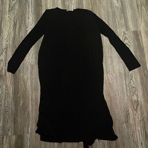 Heart Hips Black Long Sleeve Duster